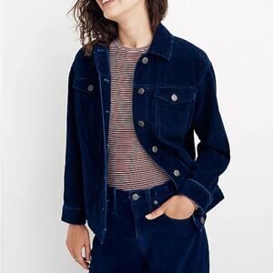 Women's Navy Corduroy Jacket